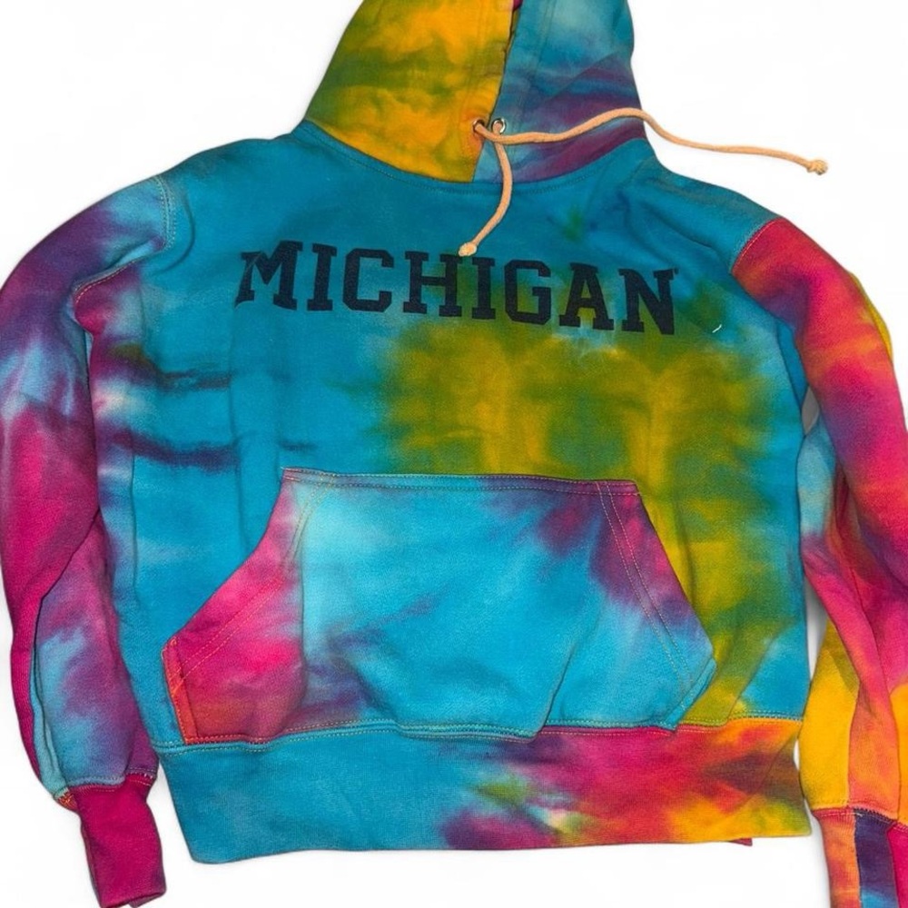 Michigan Rainbow Tie-Dye Hoodie
